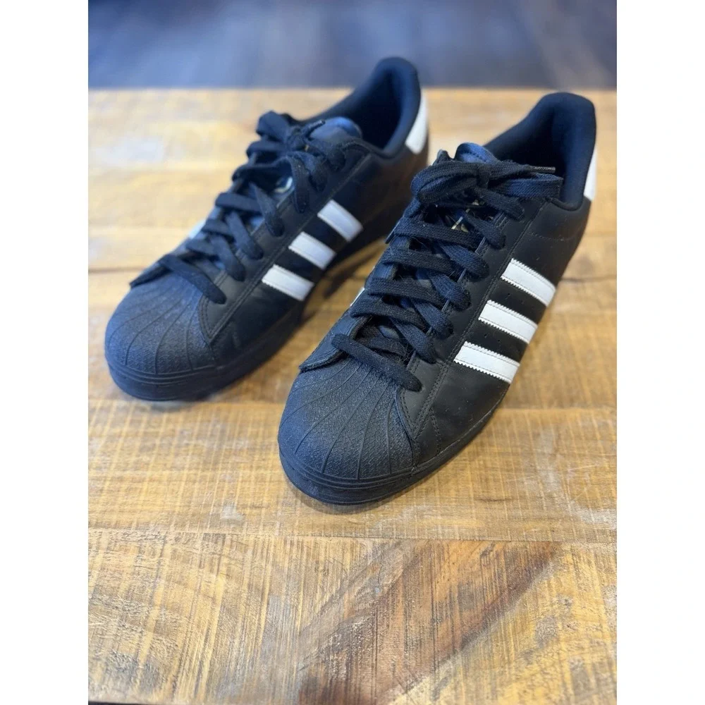 Men's Adidas Superstar II Classic Sneakers Black White Shoes Sz 13 Shell Toe